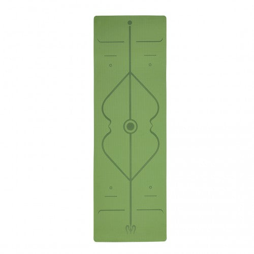 Kono TPE Non-Slip Classic Yoga Mat - Black & Green