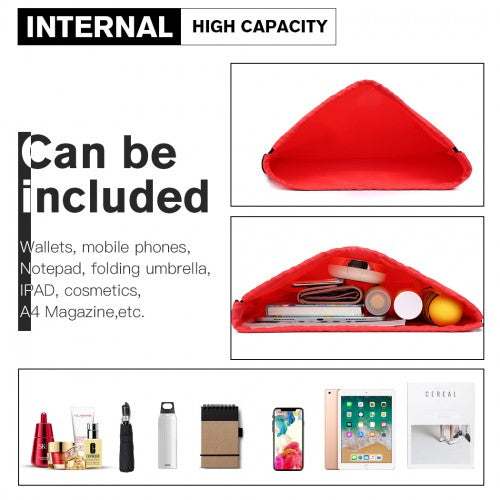 Kono Polyester Drawstring Backpack - Red