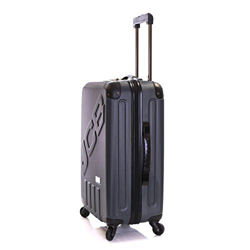 JCB - Lightweight Hard Shell Suitcase, 24" - 360 Degree Spinner Wheels - Made with ABS Polycarbonate Hard Shell - Flight Case - Luggage Bags for Travel - Grey