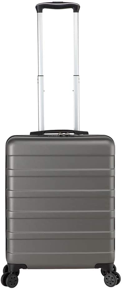 Cabin Max Anode Cabin Suitcase 55x40x20 Built in Lock, Lightweight, Hard Shell, 4 Wheels, Suitable for Ryanair, Easyjet, Jet 2 Paid Carry on (Graphite Set x 2, 55 x 40 x 20 cm)