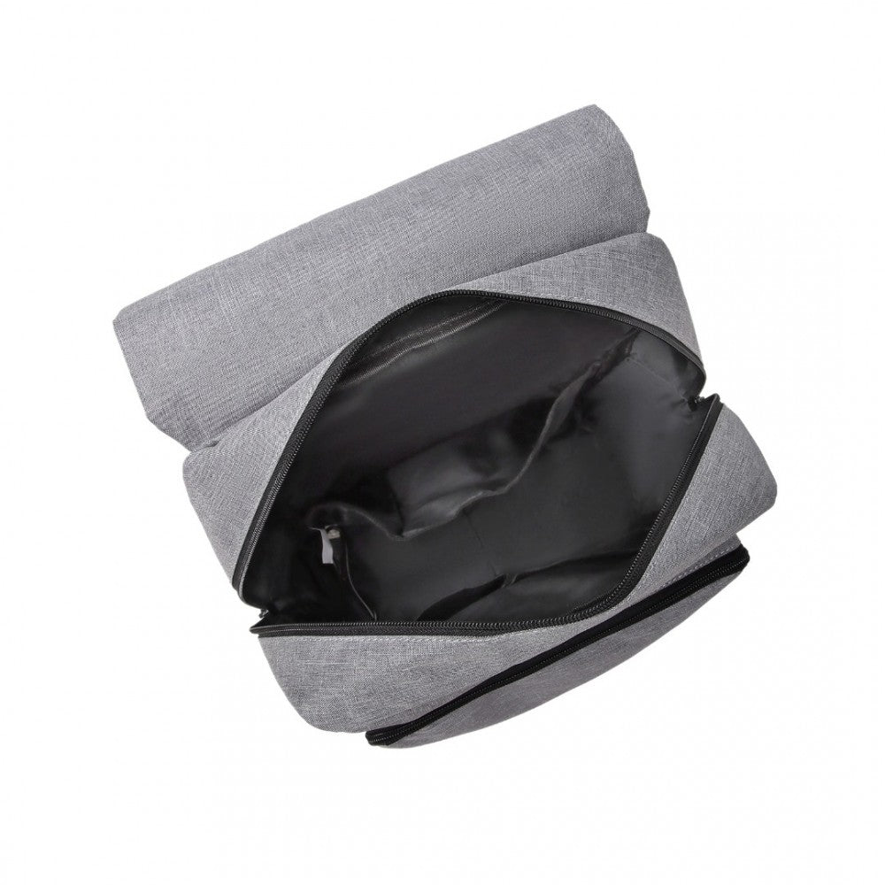 Kono Smart Practical Backpack With USB Chargable Interface - Grey