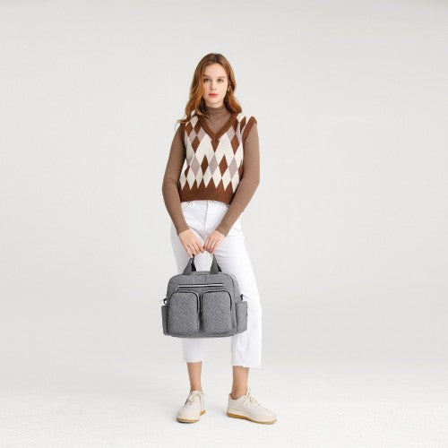 Kono Durable And Functional Changing Tote Bag - Grey
