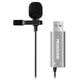 ProSound Lavalier USB-A Microphone Omnidirectional Electret Condenser with 3.5mm Audio Socket