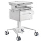 ProperAV Mobile Workstation Trolley Cart with Drawers