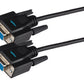 Maplin Premium Serial RS232 Null Modem 9 Pin Female Cable - Black, 3m