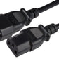 Maplin Power Lead IEC C14 Male Plug to C13 Female Extension Lead - 2m, Black