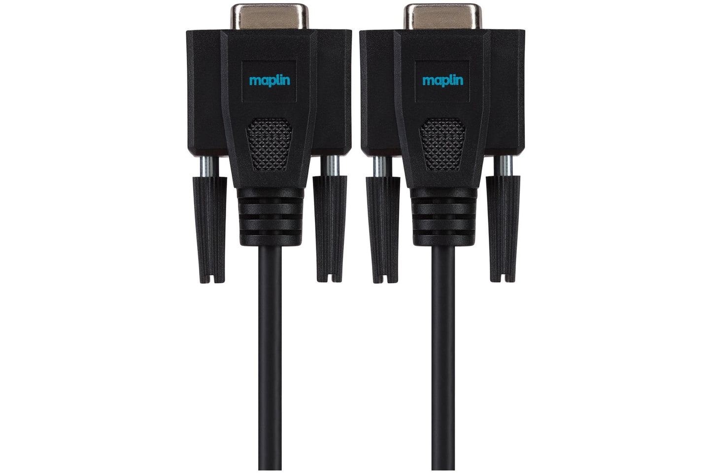 Maplin Premium Serial RS232 Null Modem 9 Pin Female Cable - Black, 3m