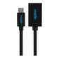 Maplin Micro USB Male to USB-A 2.0 Female Adapter Cable - Black, 0.15m