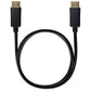 Maplin Lockable 4K Ultra HD DisplayPort Cable - Black, 1m