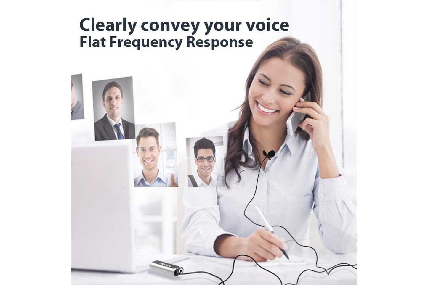 ProSound Lavalier USB-A Microphone Omnidirectional Electret Condenser with 3.5mm Audio Socket