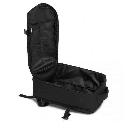 Kono 20L Cabin Backpack with Red Trim for 15.6” Laptop – Water-Resistant Travel Daypack with Luggage Strap