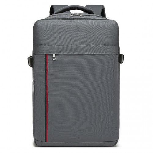 Kono 20L Cabin Backpack with Red Trim for 15.6” Laptop – Water-Resistant Travel Daypack with Luggage Strap