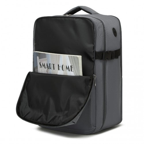 Kono 20L Cabin Backpack with Red Trim for 15.6” Laptop – Water-Resistant Travel Daypack with Luggage Strap