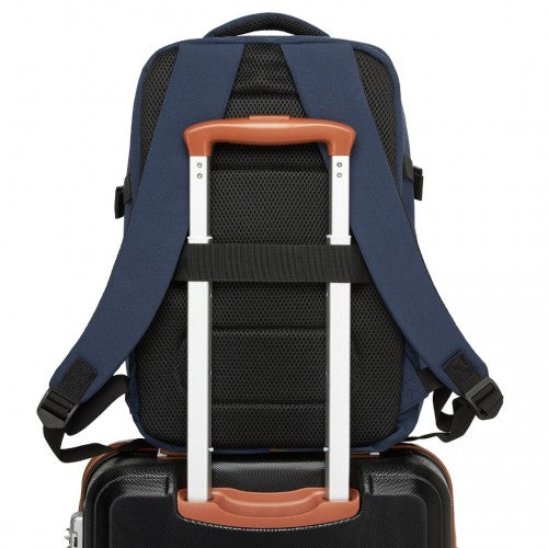 Kono 20L Cabin Backpack with Red Trim for 15.6” Laptop – Water-Resistant Travel Daypack with Luggage Strap