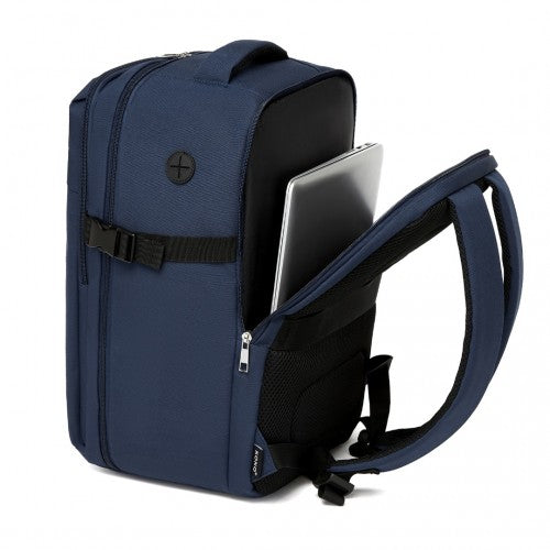 Kono 20L Cabin Backpack with Red Trim for 15.6” Laptop – Water-Resistant Travel Daypack with Luggage Strap