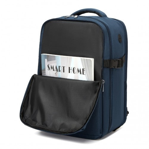 Kono 20L Cabin Backpack with Red Trim for 15.6” Laptop – Water-Resistant Travel Daypack with Luggage Strap