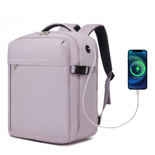 Kono Spacious and Organised Personal-Item Backpack (40×30×20) with 15.6" Laptop Sleeve, Clamshell Main