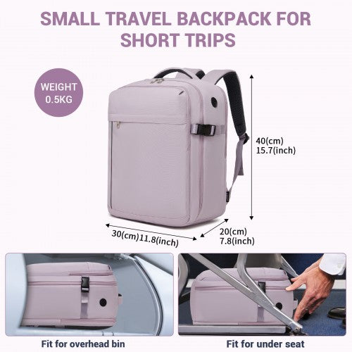 Kono Spacious and Organised Personal-Item Backpack (40×30×20) with 15.6" Laptop Sleeve, Clamshell Main
