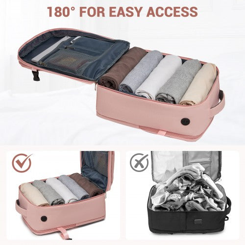 Kono Spacious and Organised Personal-Item Backpack (40×30×20) with 15.6" Laptop Sleeve, Clamshell Main