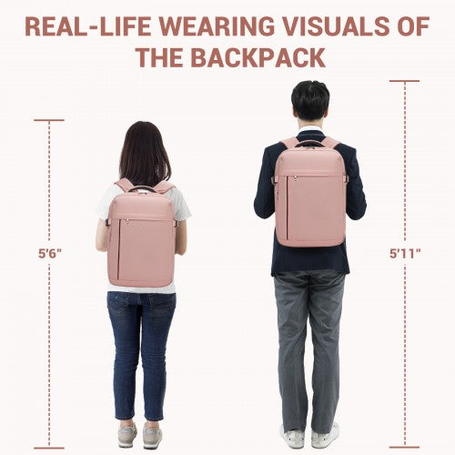 Kono Spacious and Organised Personal-Item Backpack (40×30×20) with 15.6" Laptop Sleeve, Clamshell Main