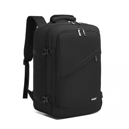 Kono Multi-purpose Business Carry-On Backpack–Fits 15.6" Laptop, Ideal for Work, Travel & Daily Commute - Black