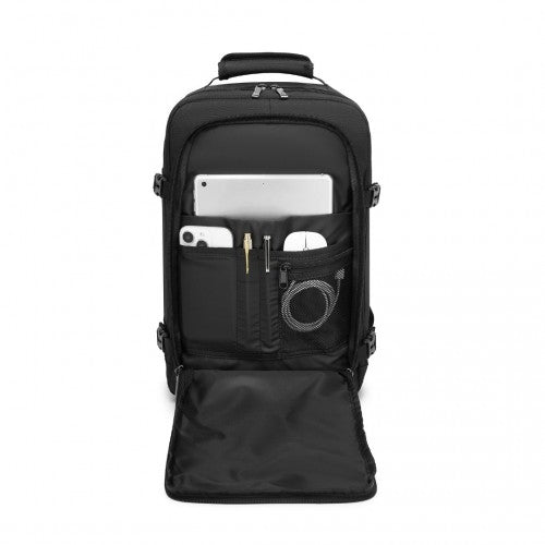 Kono Multi-purpose Business Carry-On Backpack–Fits 15.6" Laptop, Ideal for Work, Travel & Daily Commute - Black