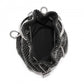 Women's Rhinestone Evening Bag – Sparkly Handbag with Metal Ring Handle and Chain Crossbody Strap - Black