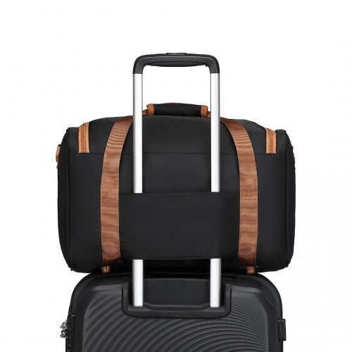 Kono Spacious Travel Storage Bag Handbag - Black And Brown