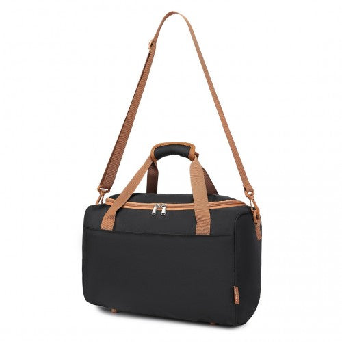 Kono Spacious Travel Storage Bag Handbag - Black And Brown