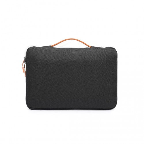 Kono Streamline Water-Resistant Medium Laptop Sleeve With Velvety Interior - Black