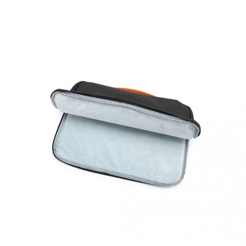 Kono Streamline Water-Resistant Medium Laptop Sleeve With Velvety Interior - Black