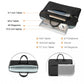 Kono Executive Water-Resistant Laptop Bag With Versatile Carrying Options - Black