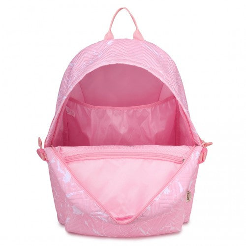 Kono Water-Resistant School Backpack With Secure Laptop Compartment - Pink