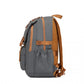 Kono PVC Coated Urban Water-Resistant Backpack with Reflective Safety Straps and Multi-Compartment Design - Grey/Brown