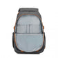 Kono PVC Coated Urban Water-Resistant Backpack with Reflective Safety Straps and Multi-Compartment Design - Grey/Brown