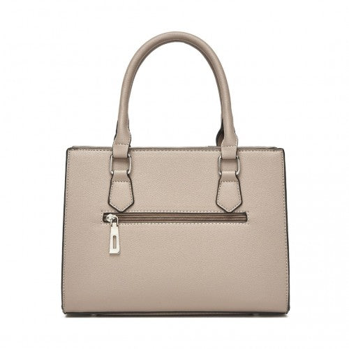 Miss Lulu PU Leather Three-Tone Stitched Shoulder Handbag - Stylish Daily Bag with Adjustable Strap