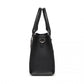 Miss Lulu PU Leather Three-Tone Stitched Shoulder Handbag - Stylish Daily Bag with Adjustable Strap