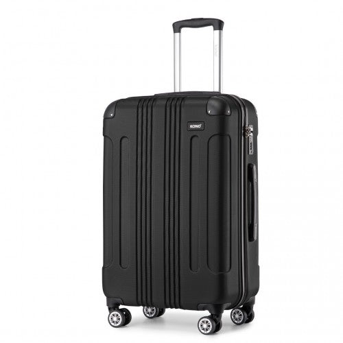 Kono 28 Inch ABS Lightweight Compact Hard Shell Travel Luggage For Extended Journeys - Black