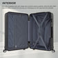 Kono ABS+PC 32 Inch Extra-Large Suitcase, Sculpted Horizontal Design, Hard-Shell Wheeled Luggage with Telescopic Handle