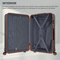 Kono ABS+PC 32 Inch Extra-Large Suitcase, Sculpted Horizontal Design, Hard-Shell Wheeled Luggage with Telescopic Handle