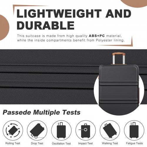 Kono ABS+PC 32 Inch Extra-Large Suitcase, Sculpted Horizontal Design, Hard-Shell Wheeled Luggage with Telescopic Handle