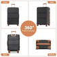 Kono ABS+PC 32 Inch Extra-Large Suitcase, Sculpted Horizontal Design, Hard-Shell Wheeled Luggage with Telescopic Handle