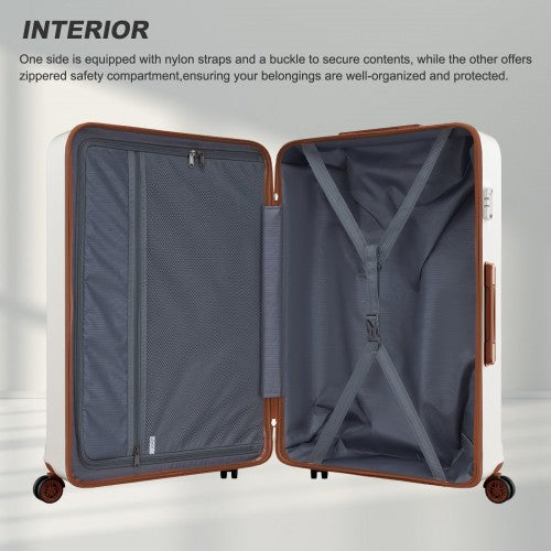 Kono ABS+PC 32 Inch Extra-Large Suitcase, Sculpted Horizontal Design, Hard-Shell Wheeled Luggage with Telescopic Handle