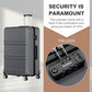 Kono ABS+PC 32 Inch Extra-Large Suitcase, Sculpted Horizontal Design, Hard-Shell Wheeled Luggage with Telescopic Handle