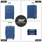 Kono ABS+PC 32 Inch Extra-Large Suitcase, Sculpted Horizontal Design, Hard-Shell Wheeled Luggage with Telescopic Handle