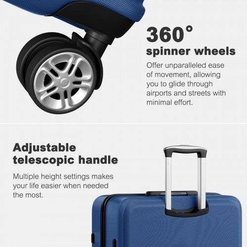 Kono ABS+PC 32 Inch Extra-Large Suitcase, Sculpted Horizontal Design, Hard-Shell Wheeled Luggage with Telescopic Handle