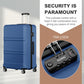 Kono ABS+PC 32 Inch Extra-Large Suitcase, Sculpted Horizontal Design, Hard-Shell Wheeled Luggage with Telescopic Handle
