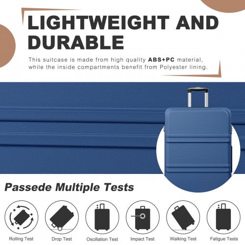 Kono ABS+PC 32 Inch Extra-Large Suitcase, Sculpted Horizontal Design, Hard-Shell Wheeled Luggage with Telescopic Handle