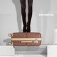 British Traveller 20 Inch Multi-Texture Polypropylene Hard Shell Suitcase With TSA Lock - Brown / Apricot