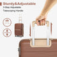 British Traveller 20 Inch Multi-Texture Polypropylene Hard Shell Suitcase With TSA Lock - Brown / Apricot